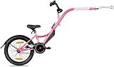 Prometheus Fahrradanhänger Kinder Trailerbike Fahrrad Tandemanhänger Nachläufer 18 Zoll ab 5-10 Jahre Rosa Lila