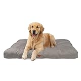 PET VIOLET Hundekissen große Hunde 110x90 cm - Robustes Oxford 600D Material, wasserabweisend, XXL Hundebett 10 cm Höhe, Wendekissen Outdoor geeignet - Grau