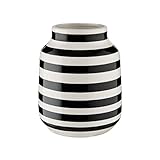 Butlers Malika - Vase gestreift Ø13,5cm - Blumenvase in Schwarz-Weiß - Dekoration für das Wohnzimmer
