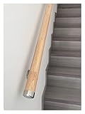 Holztreppe für Innentreppen, rutschfeste Holztreppe für Zuhause, Kindergarten, Korridor, Villa, Lofttreppe, komplettes Set, natürliche Farbe, 2,8 m Größe
