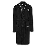 Borussia Dortmund BVB-Bademantel aus 100% Baumwolle - Schwarz mit Vereinslogo und Schriftzug