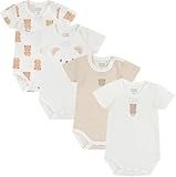 Chicco, Baby-Body für Jungen, 4er-Set Kurzarm-Bodys aus 100% Baumwolle, Bekleidung 0–24 Monate, Designed in Italy