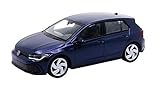 Toi-Toys Volkswagen Golf 8 GTI Metall Modellauto VW Modell Auto Spielzeugauto 4-Varianten 49 (Blau-Metallic)