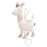 Fehn 058062 Spieluhr Lama Maya – Kuschelige Spieluhr mit herausnehmbarem Spielwerk – Melodie "Schlaf Kindlein schlaf" – Mit Befestigung – Für Babys ab 0 Monaten – Größe: 24 cm