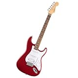 Squier by Fender Debut Collection HSS Stratocaster E-Gitarre, Laurel Griffbrett, Weißes Schlagbrett, Dakota Red