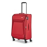 Travelite 4-Rad Koffer Größe M Weichschale, Gepäck Serie Chios mit Dehnfalte + Kantenschutz, Trolley in Zeitloser Optik, 67 cm, 60-66 Liter