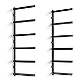 XPOtool Metallregal zur Holzlagerung, 300 x 30 x 1025 mm, Kragarmregal mit 6 Etagen, Schwerlastregal 50 kg pro Ebene in Schwarz