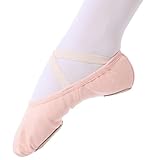 Ballettschuhe mädchen Ballettschläppchen Tanzschuhe Damen Stretch-Leinwand für Kinder Erwachsene rosa 30 …