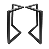 2X Natural Goods Berlin Tischkufen | schwerlast Tischgestell für große Tische | Möbelkufen stabil | Tischbeine Esstisch, Schreibtisch, Couchtisch, Bank, Konferenztisch (Arrow - H72cm, Schwarz)