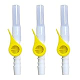 DIFLAX 3 Stück Katheterventil, Urin-Drainage-Katheter-Ventile,Bequemer Silikon-Hebelhahn mit Glatten Kanten Weicher Schlauch Effektive Alternative zu Beinbeuteln,für Harnröhren-/suprapubische Katheter