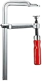 BESSEY Ganzstahl-Schraubzwinge GS16, Spannweite 160 mm Ausladung 80 mm, Vergüteter Gleit- und Festbügel für federndes und elastisches Spannen, Gewicht 0,48 Kg