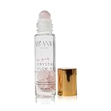 ARI ANWA Skincare® - GLOW ON | Rosenwasser Roll-On mit kühlender Rosenquarzkugel und Rosenquarz-Steinchen | Gesichtswasser zur Erfrischung | Gegen Augenringe, Pickel, Unreinheiten
