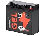 LANDPORT Batterie L12-19 Gel 12V 21Ah 181x76x167mm kompatibel für BMW K1100 LT/RS, 1200 GT, R1200 GS, R45, R50, R65, R75 K75, Benelli Sei 750 inkl. Batteriepfand