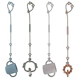 REOEWE Cup Catcher,Sicherheitsgurte Für Spielzeug, Trinkbecher Halteriemen Für Kinderwagen Hochstuhl Autositz Fechten, Aus Lebensmittelqualität Silikon, BPA-frei, 4er-Pack