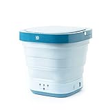 Smileader Mini-Waschmaschine, mobile faltbare Waschmaschine für Camping, Unterwegs, Reisewaschmaschine, tragbare Waschmaschine für Studenten, 0,8 kg, Hellblau