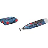 Bosch Professional 12V System Akku Rotationswerkzeug GRO 12V-35 (inkl. 5x Trennscheibe, Zubehör Box, Gehäuseaufsatz, Schlüssel, Spannzange, 2x Einlage, L-BOXX, ohne Akku/ Ladegerät)