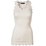 ROSEMUNDE Seidentop Benita mit Spitzenbesatz XS Soft-Powder