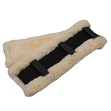 Amesbichler Reitsport Merino Lammfellunterlage Schoner für Brustblatt Kammdeckelunterlage Selett 100 cm