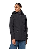 Jack Wolfskin Park Avenue Jacket, wind- & wasserdichte sowie atmungsaktive Winterjacke für Damen, wärmende Outdoor Jacke für Damen, Damen Jacke mit abnehmbarer Kapuze, Schwarz, M