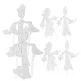 Gatuida 6 Stück Teiliges DIY Schattenpuppen Bastelset Traditionelles Chinesisches Handwerksmaterial Für Kindergarten Familien Eltern Junge Mädchen Aktivitäten Pädagogisches Puppentheater