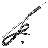 tomzz Audio 1000-017 Kotflügel Teleskopantenne kompatibel mit VW Golf 3 III Vento verchromter Stab 1,2m Kabel DIN-Stecker