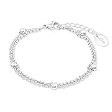 s.Oliver Armband Edelstahl Damen Armschmuck, 16+4 cm, Silber, Kommt in Schmuck Geschenk Box, 2022713