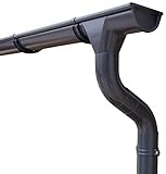 Komplettes Zink Dachrinnen Set bis 8.50 m | Anthrazit (RAL7024) | Type 110 | Pultdach (1 Dachseite)