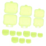 Parliky 12 Stück Teiliges Angelhaken Schutzset aus Strapazierfähigem Fluoreszierend Gelb Dicke Hakenkappen in Groß Mittel und Klein Kratzfest und Sicher für Verschiedene Angelhaken