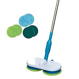 Hurricane Floating Mop elektrischer Bodenwischer – Akku Wischer zum mühelosen Wischen, Schrubben und Polieren – Ultra Leichter Wischmopp mit 3 verschiedenen Mikrofaser Pads
