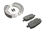 Bremsbeläge Set für GY6 50ccm 4-Takt China Roller – Passend für GM, ATU, Baotian, Benzhou, Flex Tech, Rex RS 450 460, Zongshen – Bremsbacken und Bremsklötze