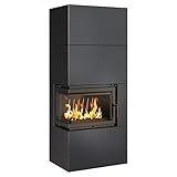 KRATKI Kaminofen Simple Box Komplettset | Gewicht 328 kg, Maße in cm: H187,40 x B78,70 x T54,70 | Brennstoff: Holz, Nennwärmeleistung 8 kW, für Raumfläche bis zu 140 m2, Energieeffizienzklasse A