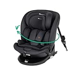 Bebeconfort RevolveFix 360 i-Size, Autositz 360 Drehbar, 0–12 Jahre, 40–150cm, ISOFIX Kindersitz, Top-Tether-Installation, 360°-Drehung, 6 Liegepositionen, 12 Kopfstützenpositionen, Full Black