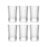 Jägermeister Set 4cl Shotglas, Glas, Transparent, 6 Stück (1er Pack), 6