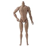 1/6 Scale Action Figure, 6" Multi Jointed Movable Male Muscular Action Figure Body for Display Collection, Light Brown