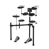 Roland TD-02K V-Drums | Kompaktes elektronisches Drumkit für Einsteiger mit dynamischer Spielbarkeit, geräuschreduzierenden Features, in der Höhe verstellbarem Stativ | Integrierte Coach-Funktion