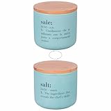 Villa d'Este Home Tivoli 1996 Victionary Salzdose 500 ml Keramik Deckel Bambus