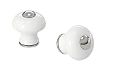 HISHULT Knopf, Porzellan weiß, 30 mm Schrankgriffe für Ikea PAX System & Küchen