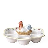 Villeroy & Boch – Spring Awakening Eierteller Hahn Und Henne 20 Cm Weiß/Bunt, Ostern Deko, Deko Ostern, Oster Deko, Premium Porzellan