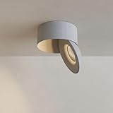 s.luce Santa Neo LED-Deckenstrahler schwenkbar dimmbar Deckenlampe Deckenleuchte, Farbe:Weiß, Lichtfarbe:Extra Warmweiß (2700K)