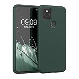kwmobile Slim Case kompatibel mit Google Pixel 5 - Hülle Silikon Handy - gummiert - Handyhülle Moosgrün