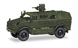 Herpa Militär Modell Allschutz-Transport-Fahrzeug (ATF Dingo) mit FLW 100, undekoriert Miniatur im Maßstab 1:87, Sammlerstück, Made in Germany, Kunststoff