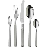 WMF Art Deco Besteck Set 6 Personen, Essbesteck 30 teilig, Hohlheftmesser, Cromargan protect Besteck poliert, glänzend, kratzbeständig, spülmaschinenfest