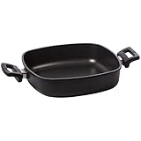 Eurolux Guss-Kasserolle 28 x 28 cm - flache quadratische Universal Bratenkasserolle Aluguss mit Beschichtung - ohne Stiel - ohne Induktion - Made in Germany