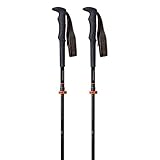 Komperdell Unisex – Erwachsene Faltstock Carbon FXP.4 Exp. Vario Wanderstock, Schwarz, 105-125 cm