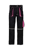 KG Nizo H Kinderhose IN SCHWARZ PINK Mädchenhose Gartenhose Freizeithose Kinder Arbeitshose MÄDCHEN Hose Unisex Neon (134)