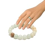 PURAJA Edelsteinring aus echtem Naturstein: Amazonit | Elastischer Anti Stress Ring | 3mm Perlenring aus hochwertigen Mineralien