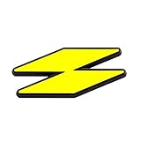 Diamant RS Emblem Auto Aufkleber RS Metall Aufkleber Karosserie Verkleidung Aufkleber Blattplatte Seitenetikett (Gelb Schwarz)