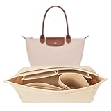 LUOJINYI Organizer für Longchamp Tasche, taschenorganizer für longchamp tasche damen, taschen organizer, longchamp tasche damen organizer, Große Kapazität Handtasche Einsatz(Beige, M)