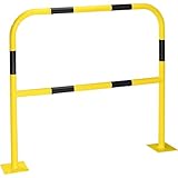 kaiserkraft | Schutzbügel | Stahlblech | Ø 42 mm | zum Aufdübeln in Gefahrenzonen | Breite 1000 mm | gelb/schwarz