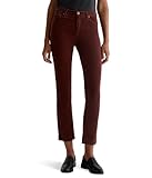 AG Jeans Damen Mari Mid Rise Slim Straight Jean Hose, Bordeaux Rouge, 23